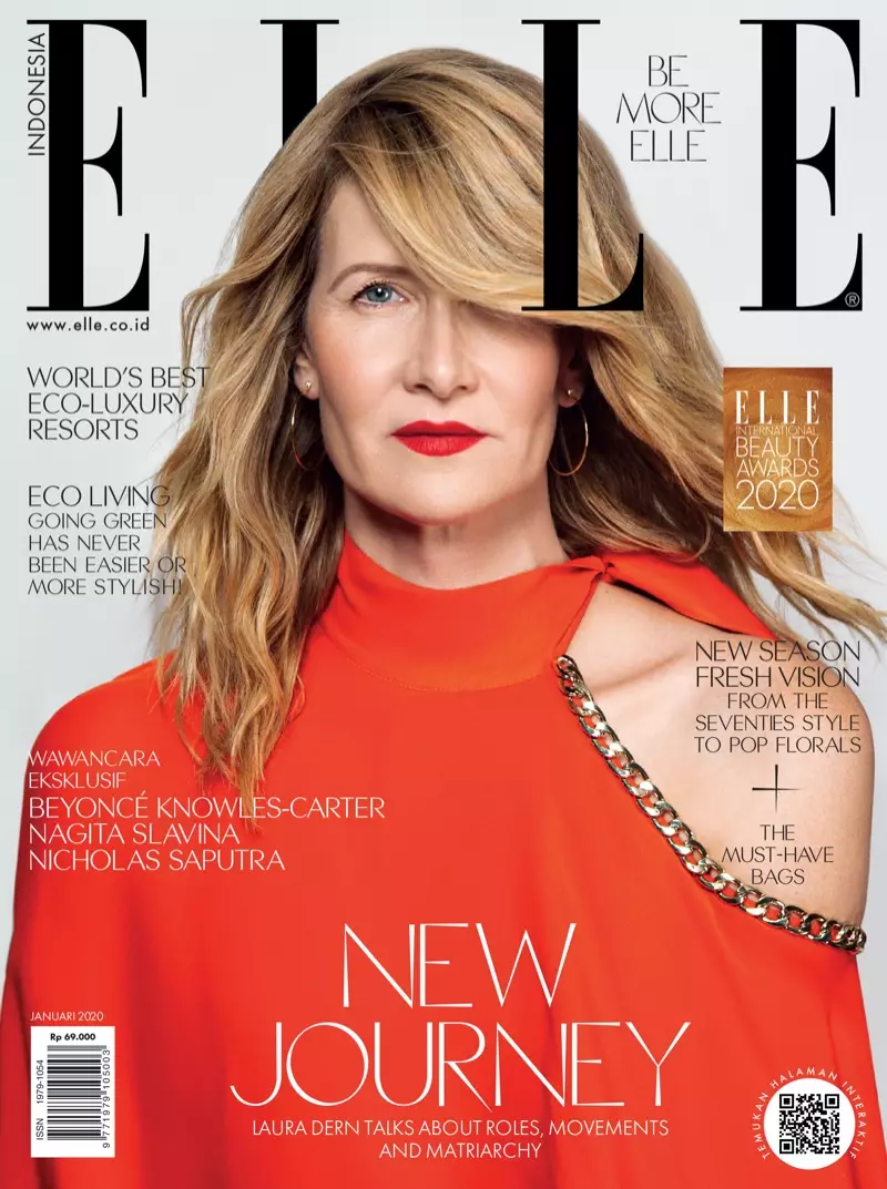 Laura Dern pa ELLE Indonesia Januware 2020 Cover