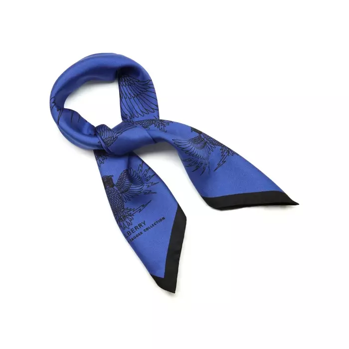 Georgia May Jagger x Mulberry Silk Square Scarf tersedia seharga $150.00