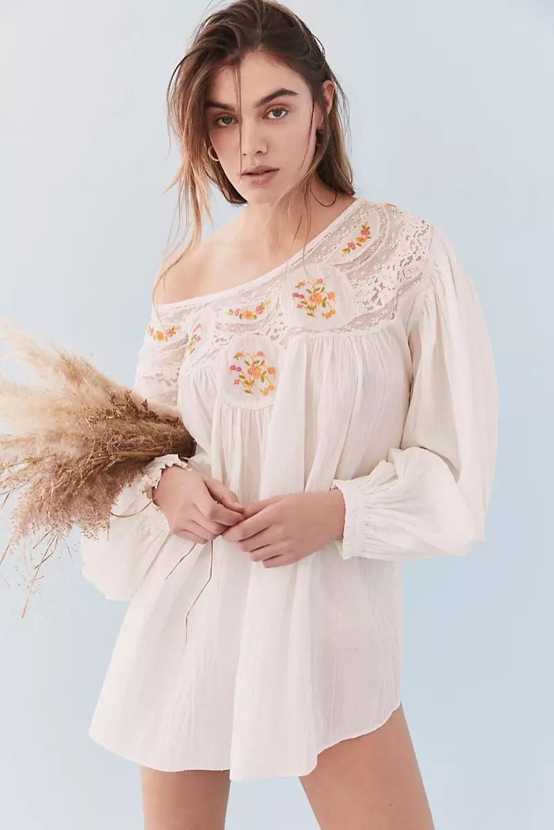 Free People Secret Garden Blouse