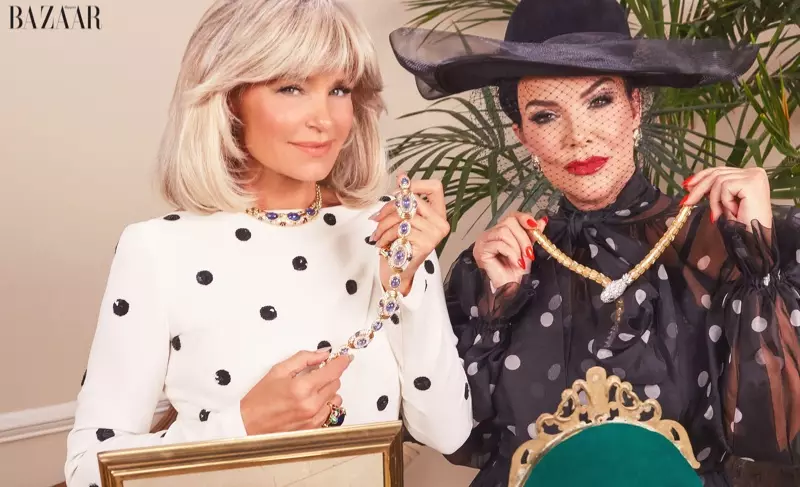 Vestite a pois, Yolanda Hadid e Kris Jenner incanalano il glamour degli anni '80