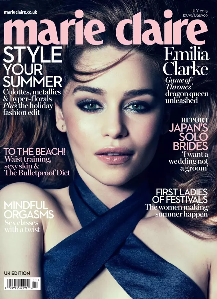 Emilia Clarke spielt in Marie Claire UK die Hauptrolle und spricht über das Workout „Terminator Genisys“.