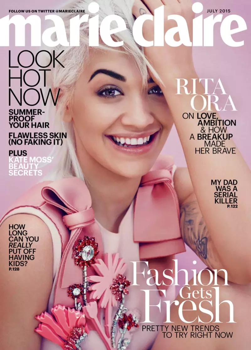 Rita Ora na-atụ egwu Mullet maka Marie Claire Cover Shoot