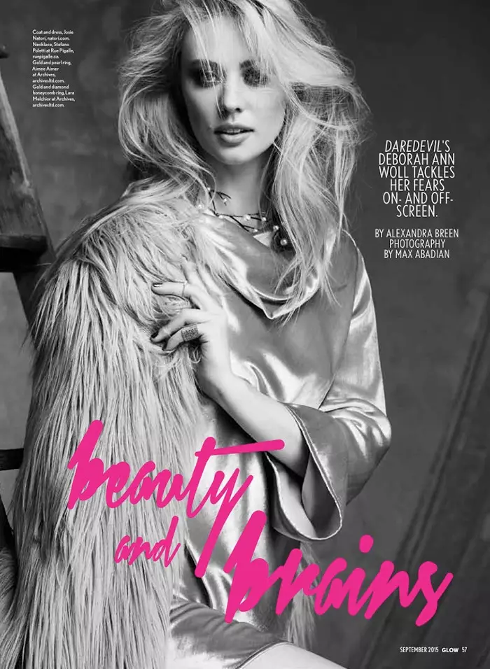 Deborah Ann Woll Resplandor Septiembre 2015 Portada Photoshoot02