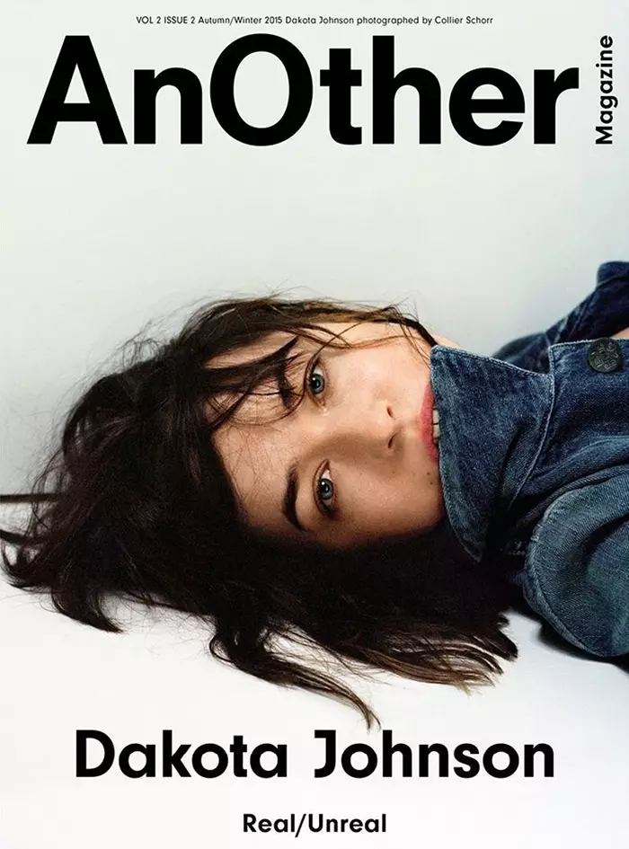 Dakota Johnson op de omslag van een ander tijdschrift herfst / winter 2015