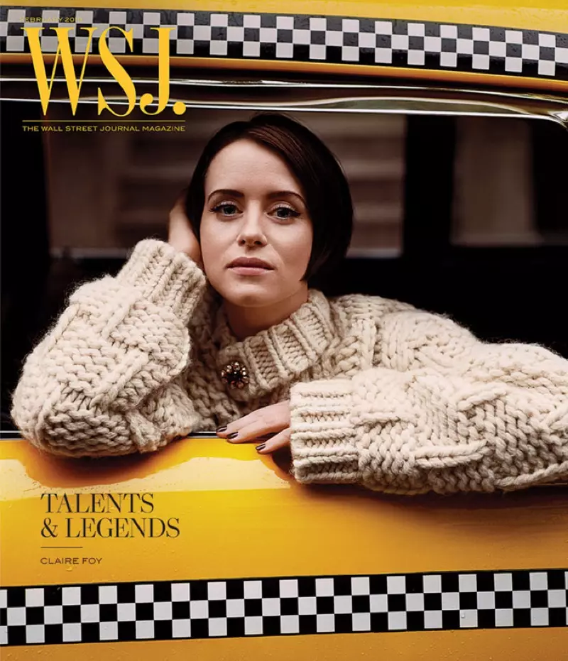 Claire Foy kwenye WSJ. Jalada la Magazeti Februari 2019