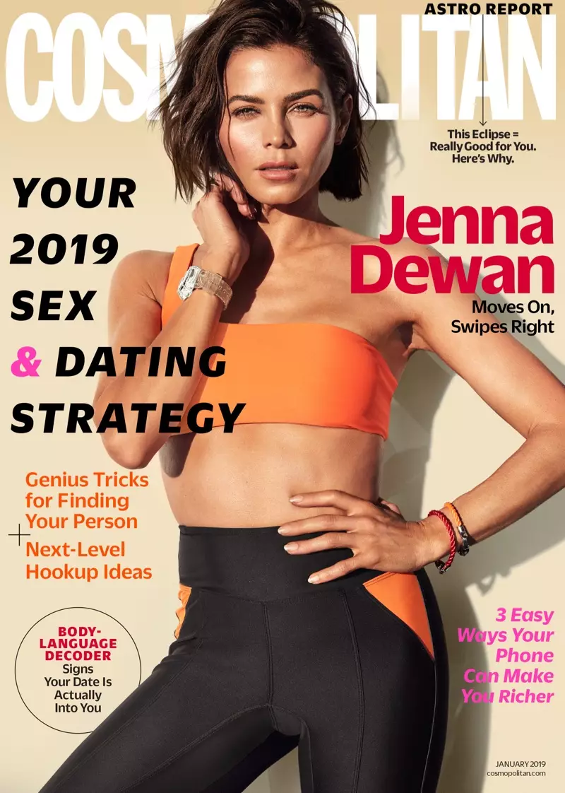 Jenna Dewan na okładce magazynu Cosmopolitan w styczniu 2019