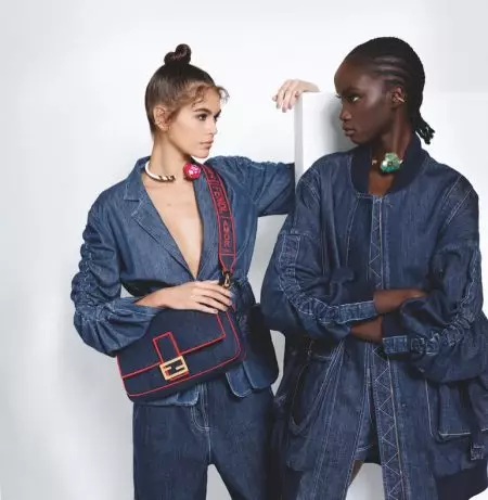 Kaia Gerber، Adut و Anok Star در کمپین Fendi بهار 2019