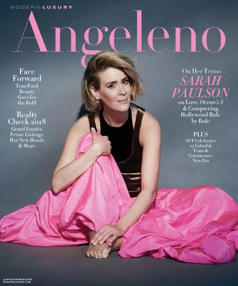 Sarah Paulson në kopertinën e revistës Angeleno, qershor 2018