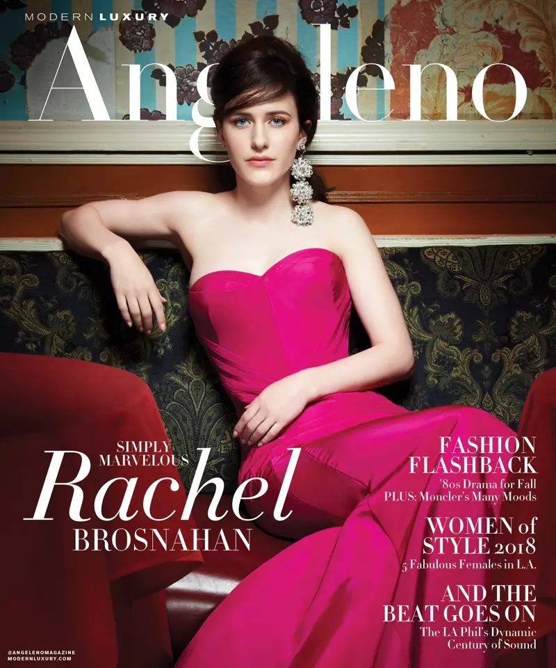 Rachel Brosnahan ntawm Modern Luxury Angeleno Cuaj hlis 2018 Cover