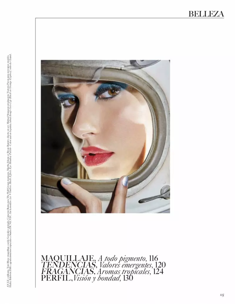 Hailey Baldwin modellerer Glam Makeup Looks for Vogue Mexico