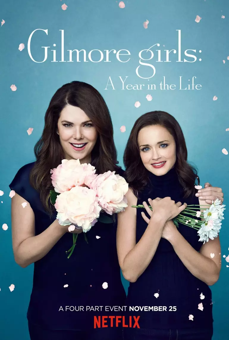 Pomlad - Lauren Graham in Alexis Bledel na plakatu 'Gilmore Girls: A Year in the Life'