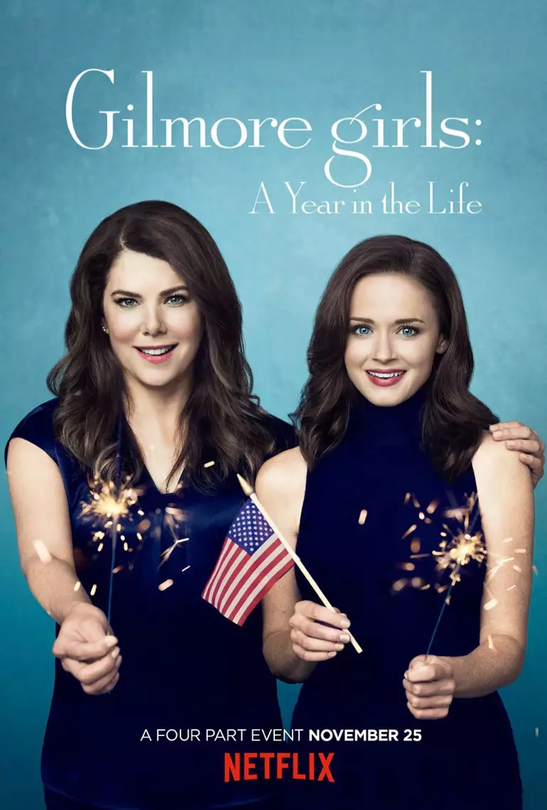 Poletje - Lauren Graham in Alexis Bledel na plakatu 'Gilmore Girls: A Year in the Life'