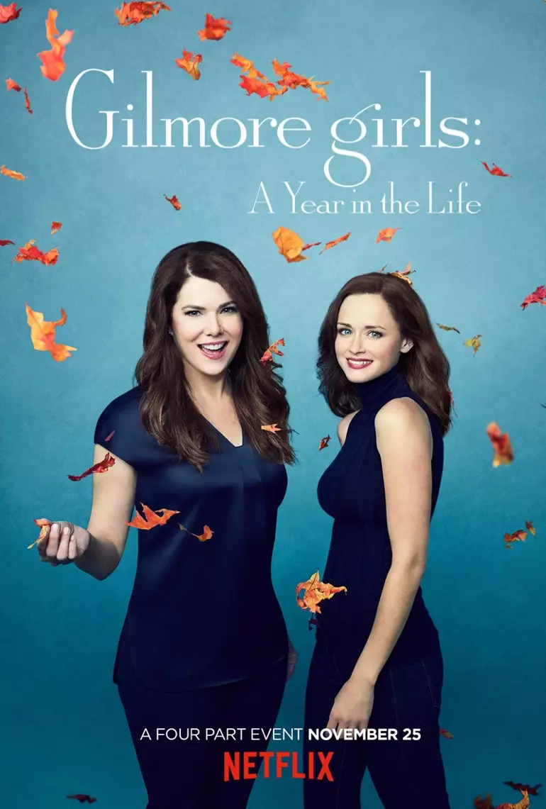 Jesen - Lauren Graham in Alexis Bledel na plakatu 'Gilmore Girls: A Year in the Life'
