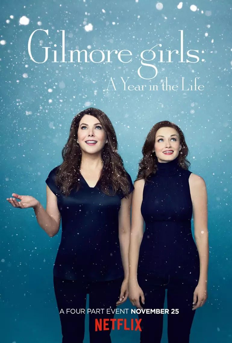Winter - Lauren Graham in Alexis Bledel na plakatu 'Gilmore Girls: A Year in the Life'