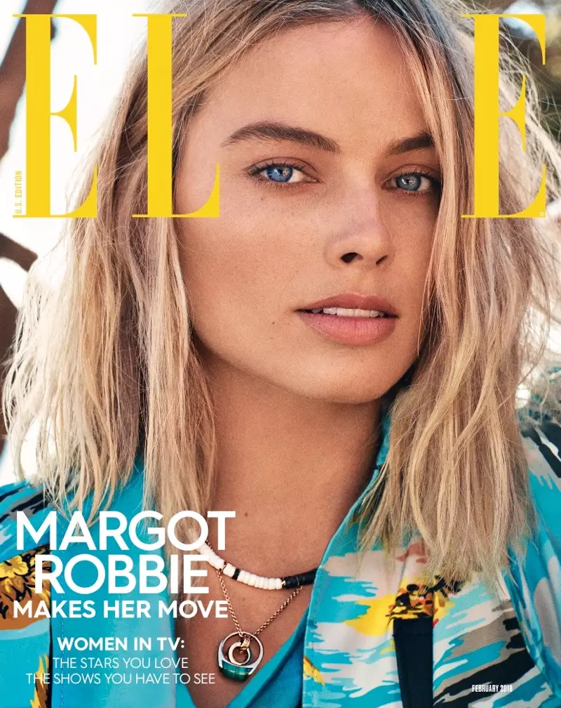 Margot Robbie ELLE US helmikuun 2018 kannessa