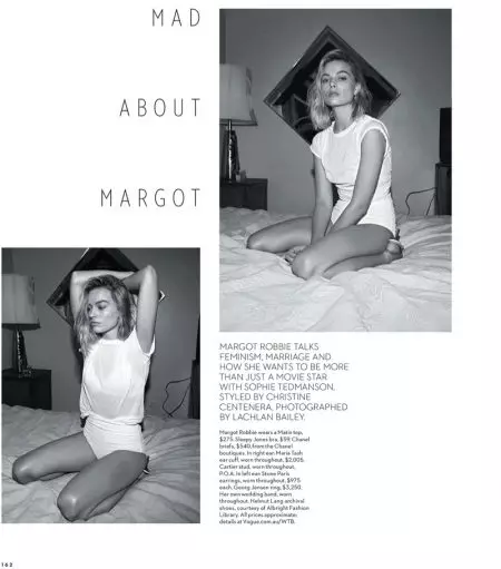 Margot Robbie jẹ Ẹwa Adayeba ni Vogue Australia