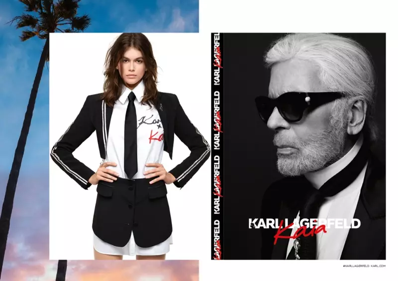 Vaizdas iš Karlo Lagerfeldo ir Kaia Gerber kampanijos