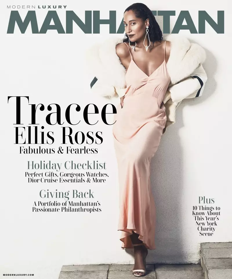 นักแสดงหญิง Tracee Ellis Ross มอบความหรูหราทันสมัยให้กับแมนฮัตตันในเดือนพฤศจิกายน 2017 ปก