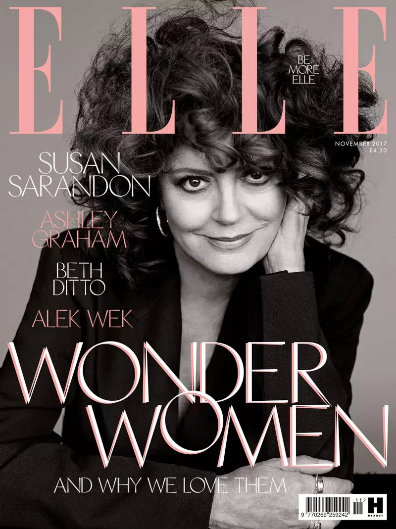 Susan Sarandon บน ELLE UK พฤศจิกายน 2017 Cover