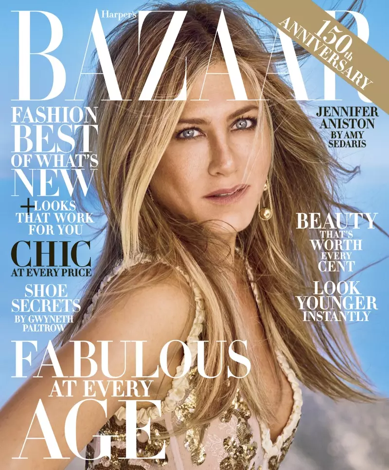 Jennifer Aniston Harper's Bazaar US oktober 2017 Cover fotoshoot