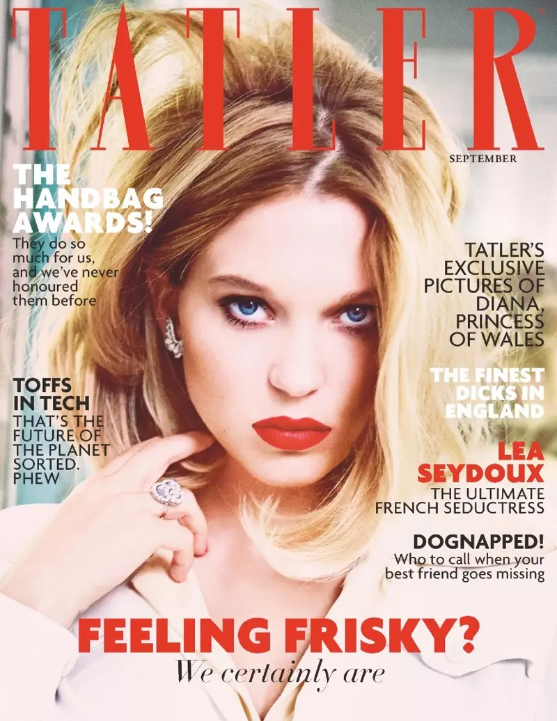 Lea Seydoux op Tatler UK September 2017 Cover