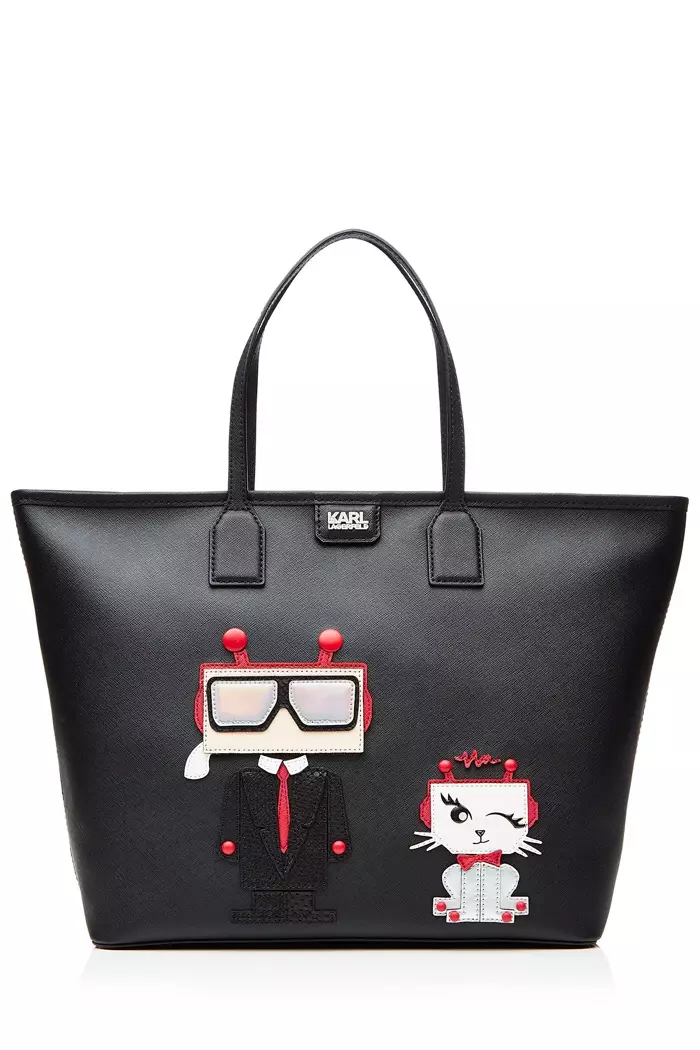 Karl & Choupette Lagerfeld 機器人皮革手提包