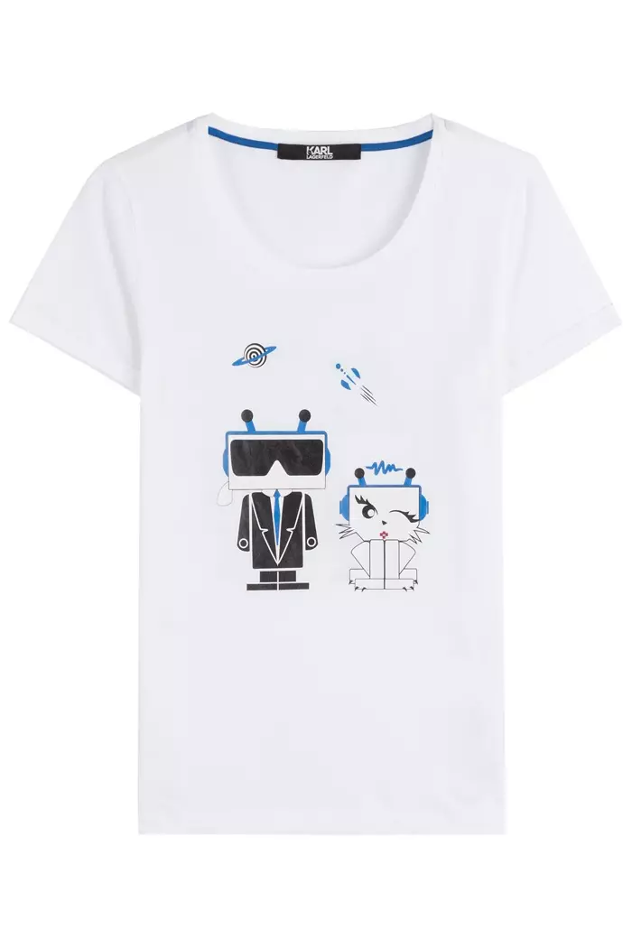 Karl＆ChoupetteLagerfeldロボットTシャツ