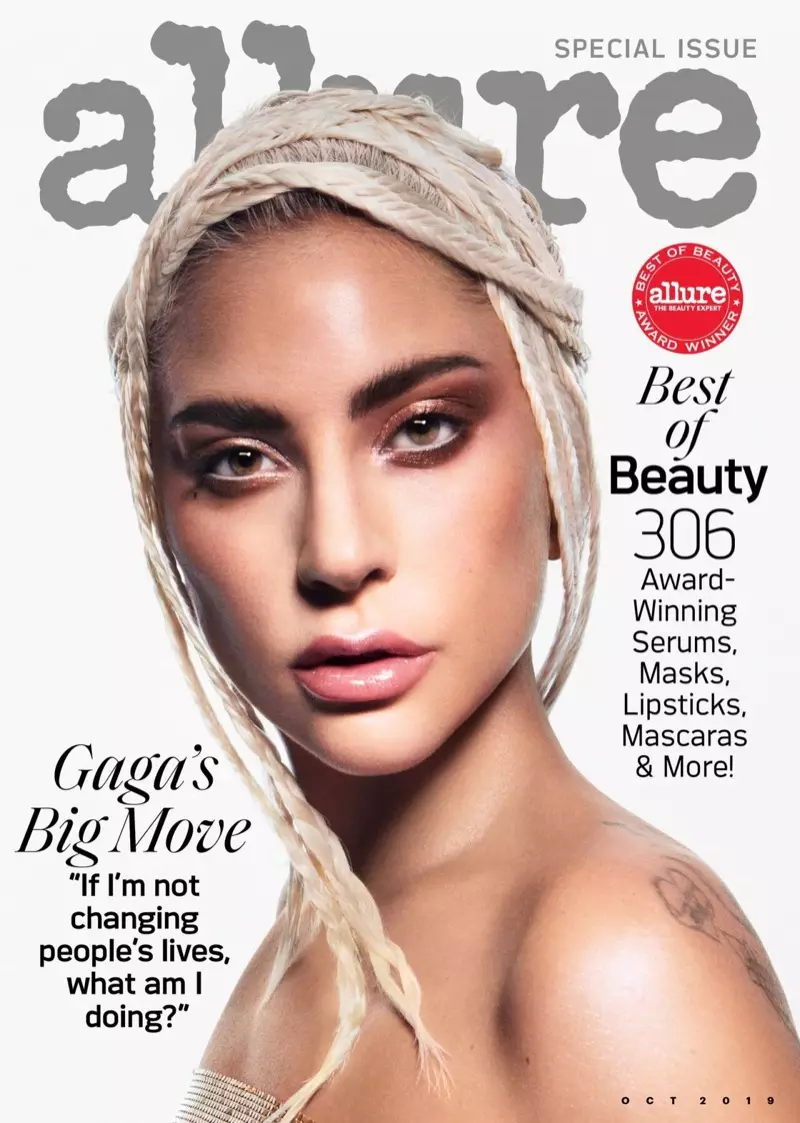 Lady Gaga op Allure Magazine oktober 2019 Cover