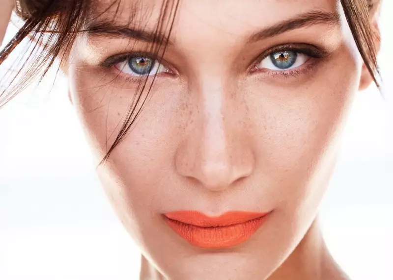 Bella Hadid Models Bold Lipstick Looks in Allure