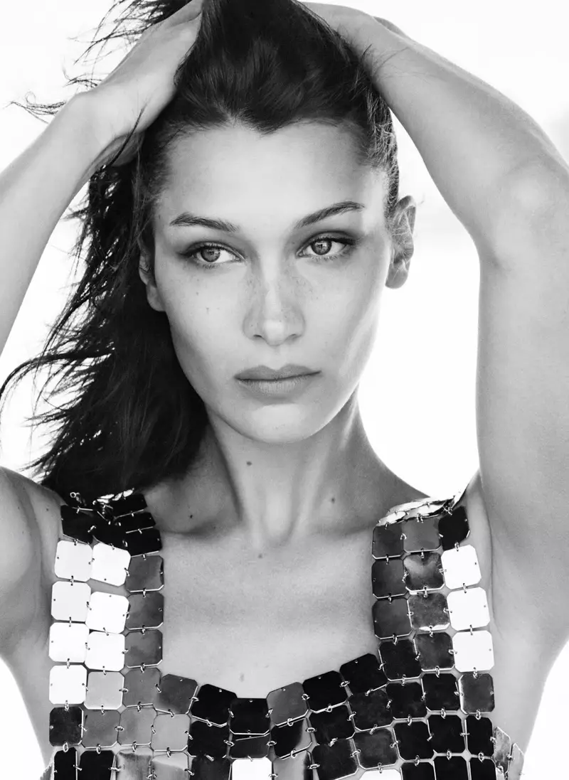 Bella Hadid Models Bold Lipstick Looks in Allure