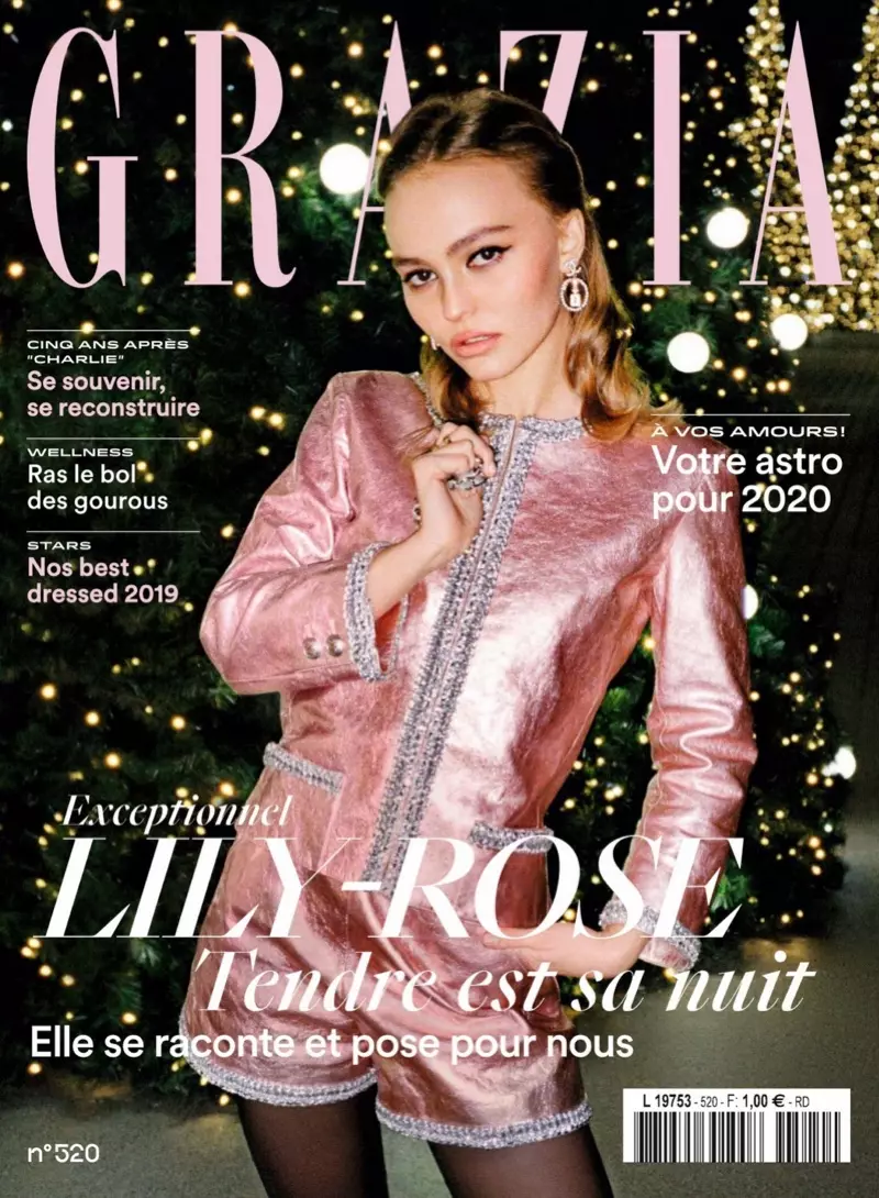 Լիլի-Ռոզ Դեփը Grazia France-ի 2019 թվականի դեկտեմբերի 20-ի շապիկին