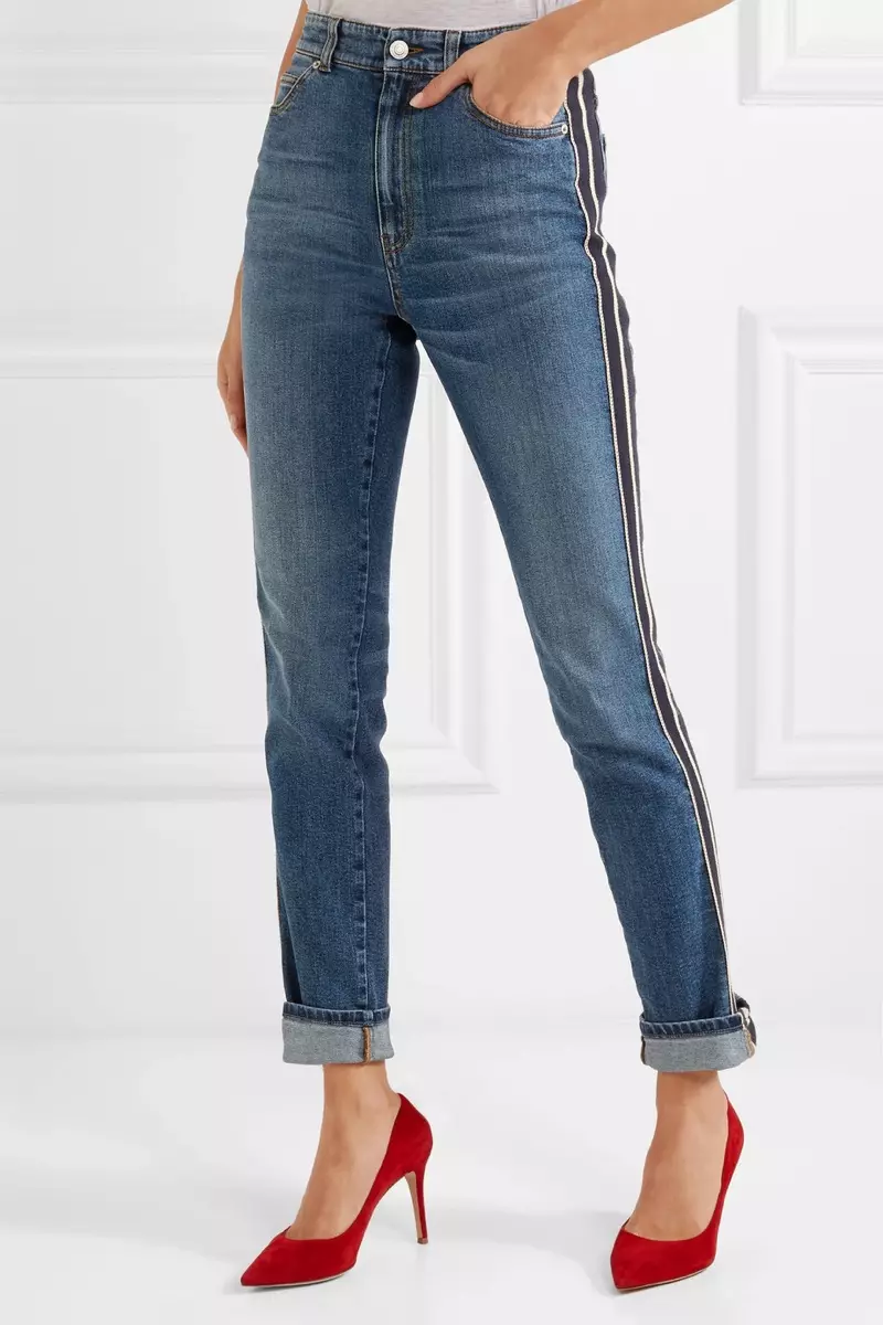 Alexander McQueen ya cire Jeans mai tsayi mai tsayi $745