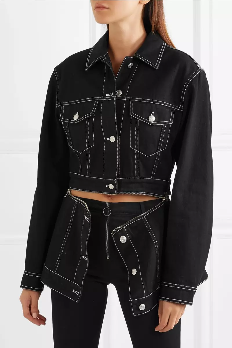 Alexander McQueen Zip Detalyadong Denim Jacket $1,575