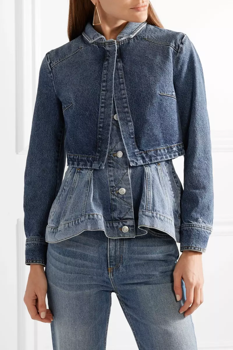 Jacket Peplum Denim Sraitheach Alexander McQueen $1,995