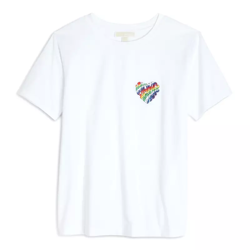 UMichael Kors IQhayiya le-Rainbow Patch T-Shirt.