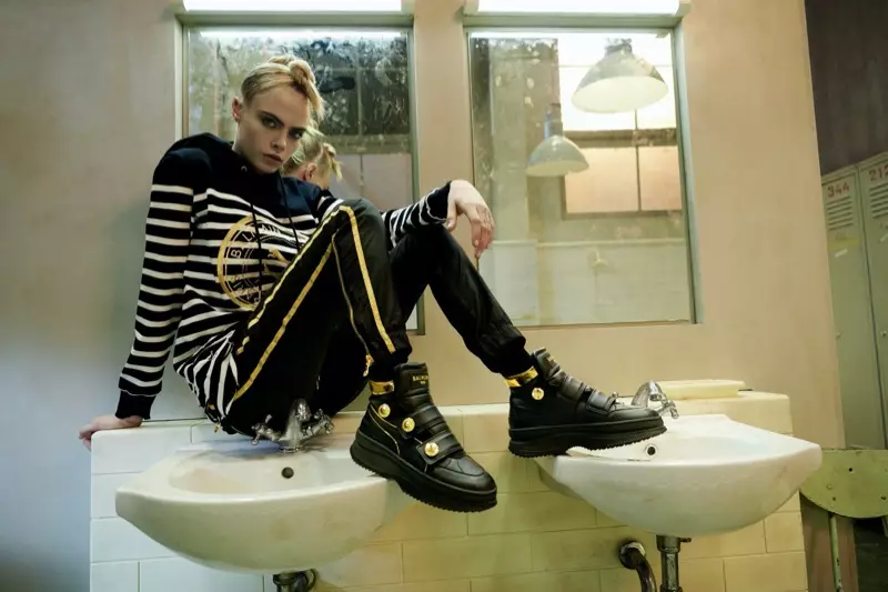 مدل Cara Delevingne کمپین PUMA x Balmain را به نمایش می گذارد