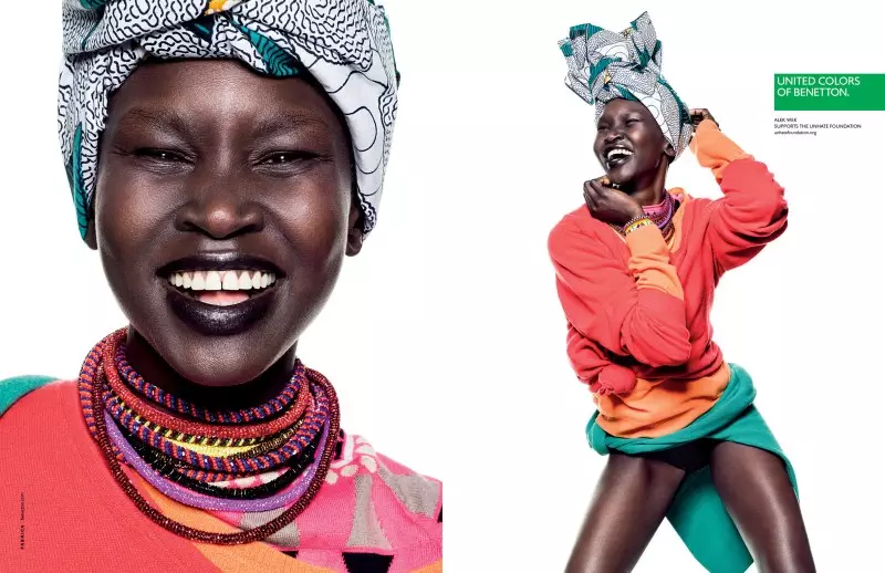 Alek Wek, Charlotte Free, Lea T. και Elettra Wiedemann Front United Colors of Benetton's Spring 2013