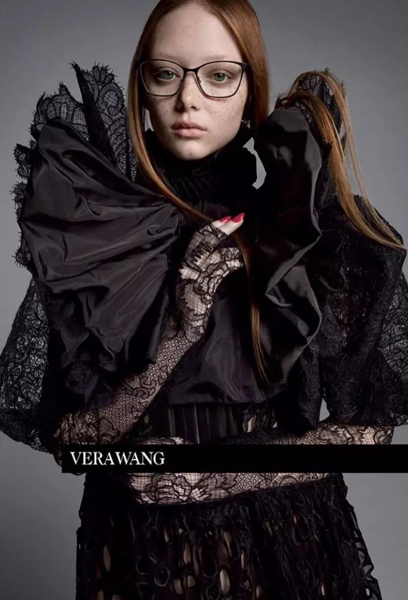 Sara Grace Wallerstedt sy’n arwain ymgyrch gwanwyn-haf 2019 Vera Wang