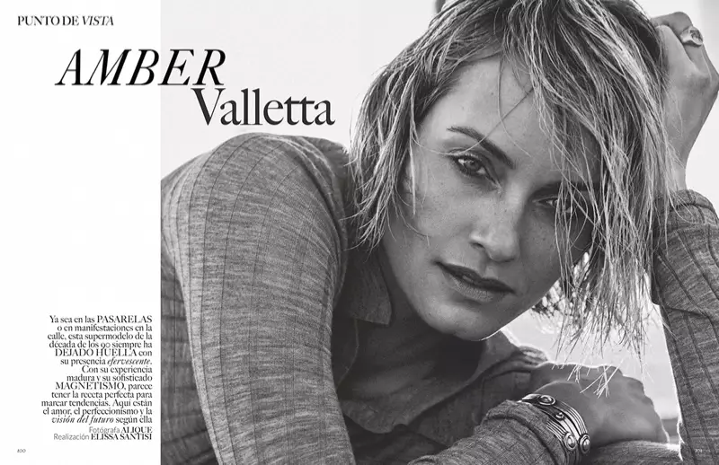 Amber Valletta ya tsaya a cikin Laid-Back Look for Vogue Mexico