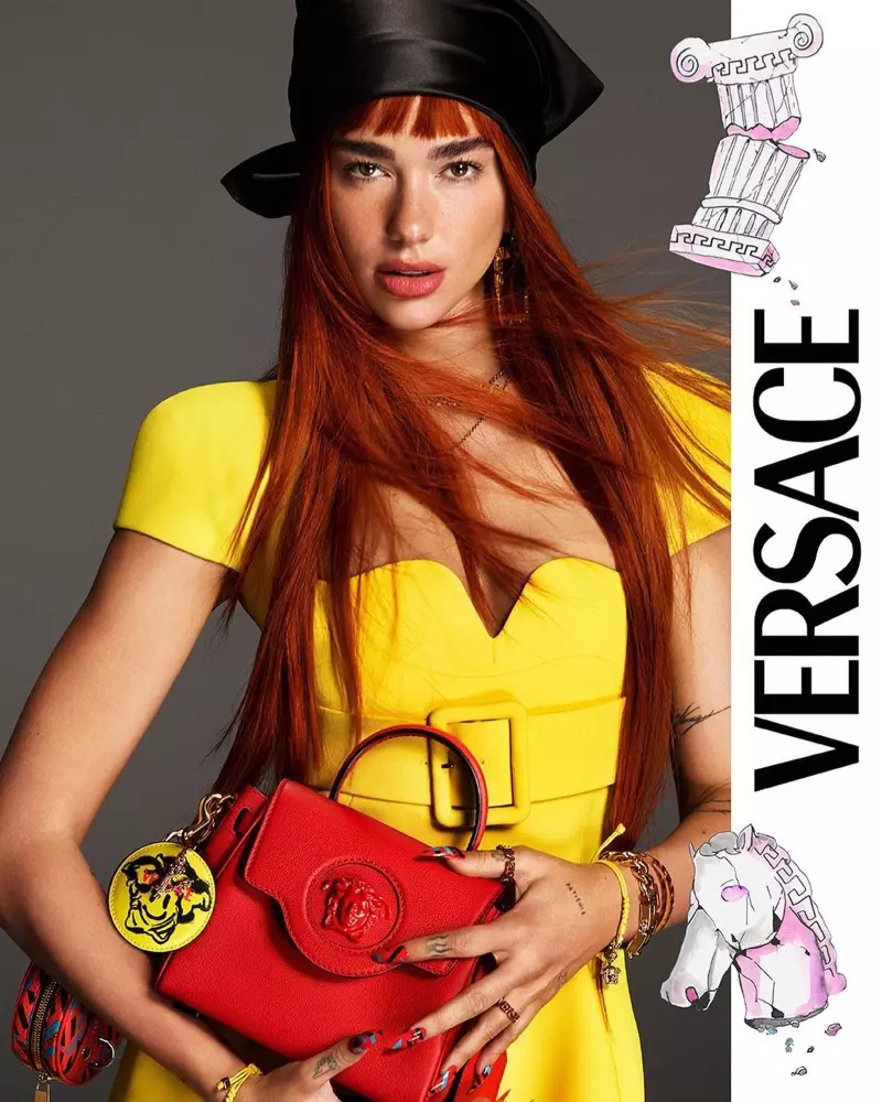 Кампанія Dua Lipa Versace восень 2021 года