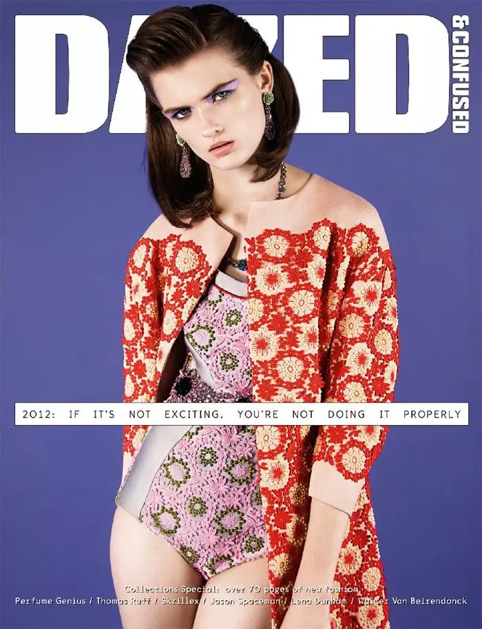 Kati Nescher, Frida Aasen, Erjona Ala et Lara Mullen Couverture Dazed & Confused mars 2012