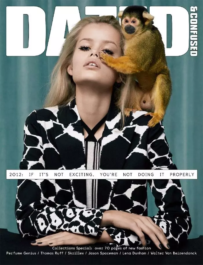 Kati Nescher, Frida Aasen, Erjona Ala et Lara Mullen Couverture Dazed & Confused mars 2012