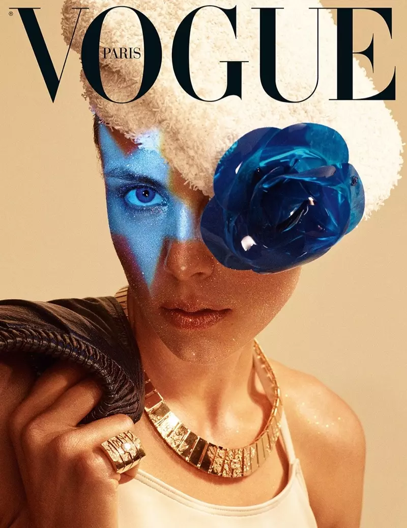 Кайя Гербер мен Эди Кэмпбелл Vogue Paris үшін бағалы асыл тастардың үлгісі