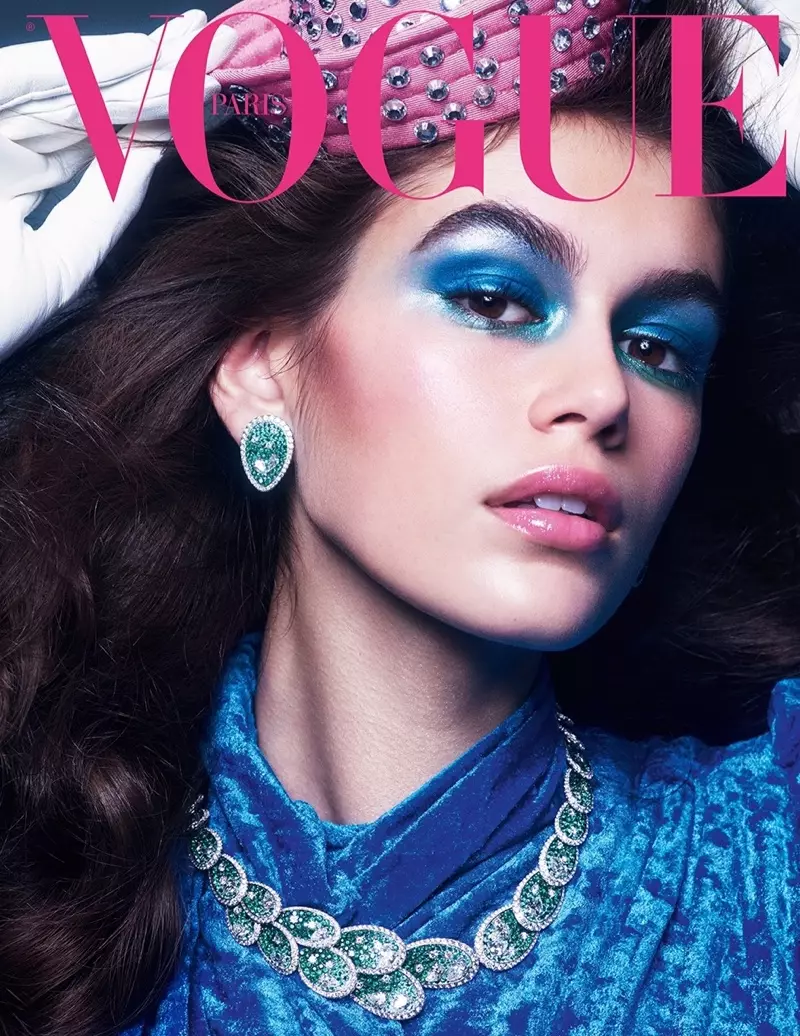 Kaia Gerber et Edie Campbell mannequins Precious Gems pour Vogue Paris