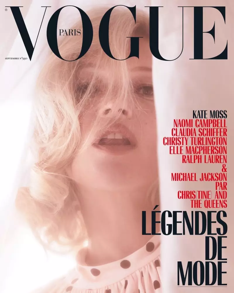 Kate Moss situr fyrir í glæsilegri tísku fyrir Vogue Paris