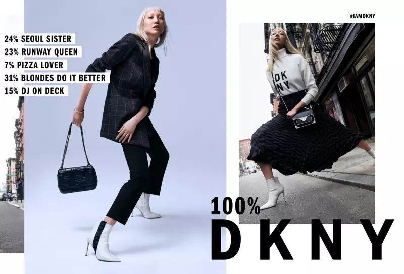 Су Джо Парк фронтлары DKNY көз-кыш 2018 кампаниясе