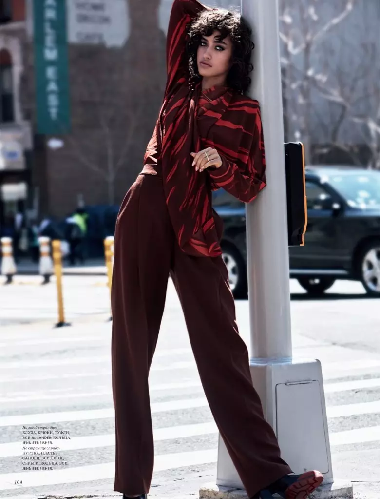 Alanna Arrington yn Gwisgo Uptown Style ar gyfer Harper's Bazaar Kazakhstan