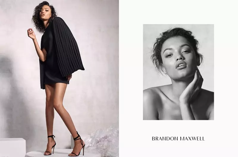 Lameka Fox aparece en la campaña otoño-invierno 2017 de Brandon Maxwell