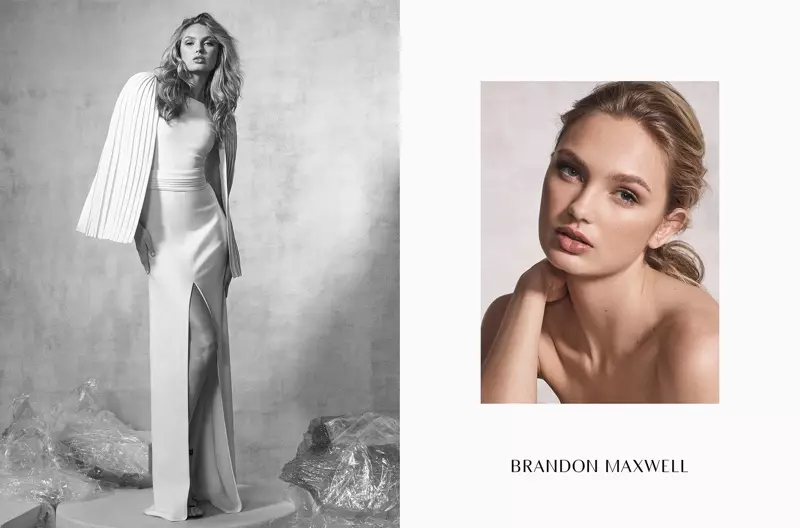 Romee Strijd ngarepake kampanye musim gugur-musim dingin 2017 Brandon Maxwell