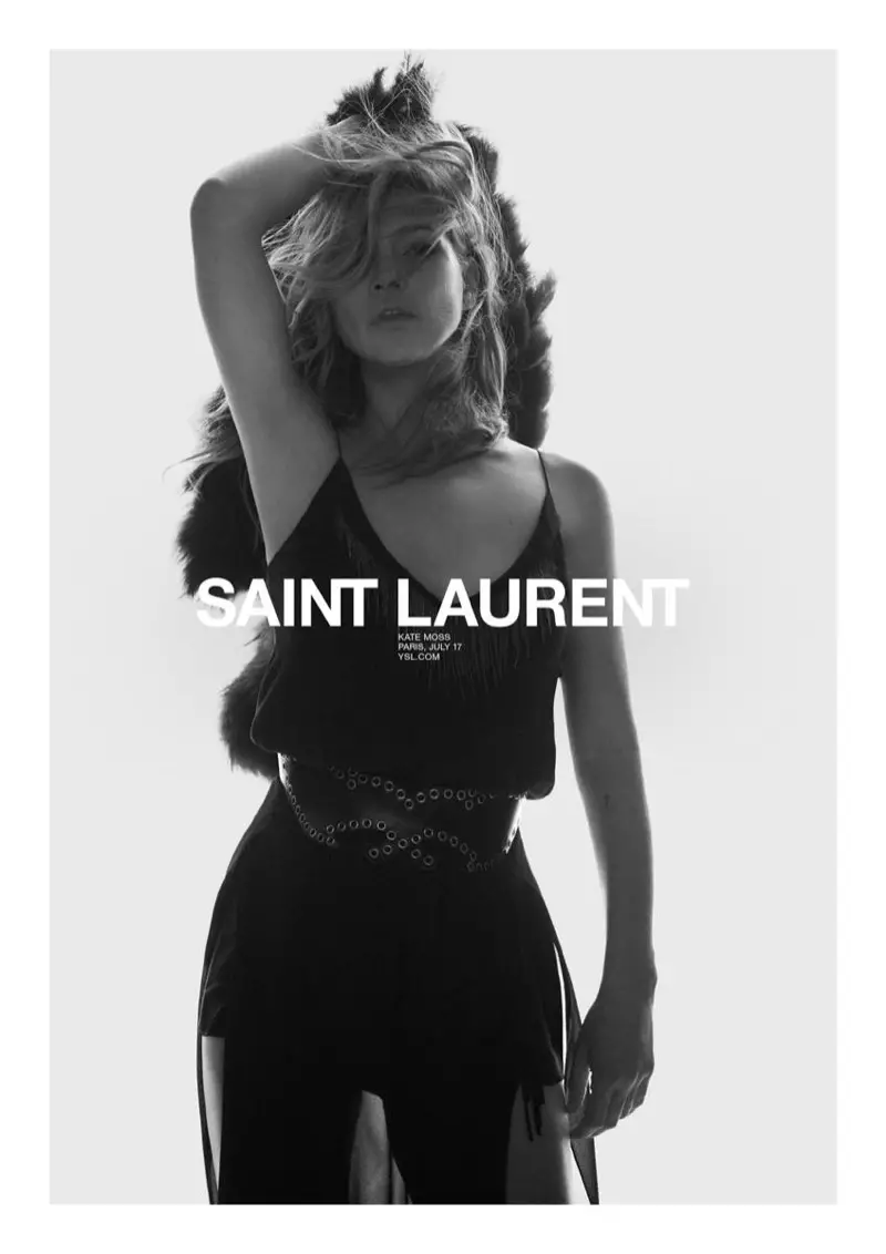 Кейт Мос знялася ў вясновай кампаніі Saint Laurent 2018 года